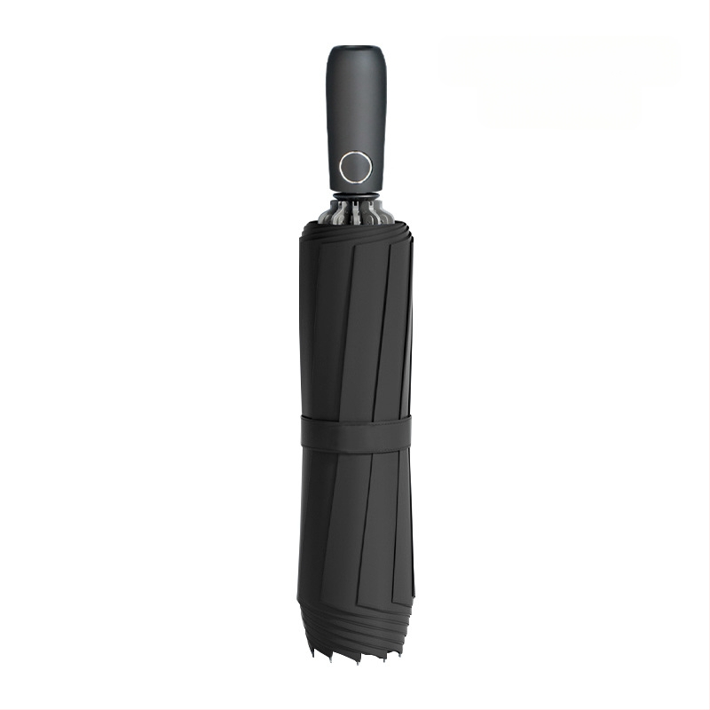 Automatikus fordított esernyő egyedi logó nyomtatással, fordított összecsukható kialakítás, UV védelem UPF > 50, 10 bordás váz rostból