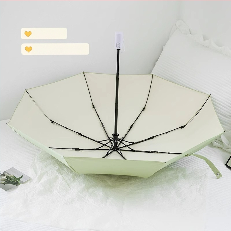 Αυτόματη αναδιπλούμενη ομπρέλα για ήλιο και βροχή, σκελετός 8 ραβδών από ατσάλι, ύφασμα 190T UPF 50+, δυνατότητα λογοτύπου