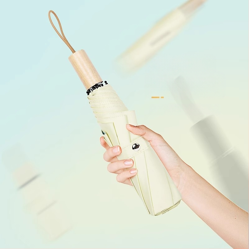 Αυτόματη αναδιπλούμενη ομπρέλα για ήλιο και βροχή, σκελετός 8 ραβδών από ατσάλι, ύφασμα 190T UPF 50+, δυνατότητα λογοτύπου