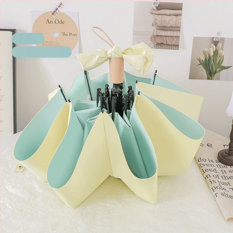 Αυτόματη αναδιπλούμενη ομπρέλα για ήλιο και βροχή, σκελετός 8 ραβδών από ατσάλι, ύφασμα 190T UPF 50+, δυνατότητα λογοτύπου