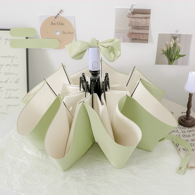 Αυτόματη αναδιπλούμενη ομπρέλα για ήλιο και βροχή, σκελετός 8 ραβδών από ατσάλι, ύφασμα 190T UPF 50+, δυνατότητα λογοτύπου