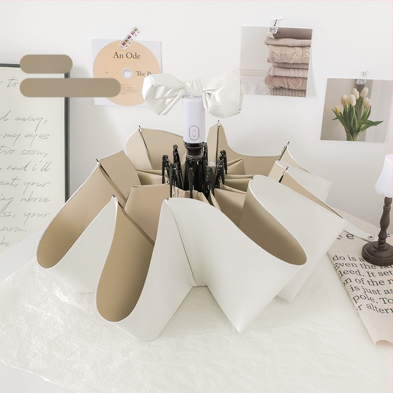 Αυτόματη αναδιπλούμενη ομπρέλα για ήλιο και βροχή, σκελετός 8 ραβδών από ατσάλι, ύφασμα 190T UPF 50+, δυνατότητα λογοτύπου