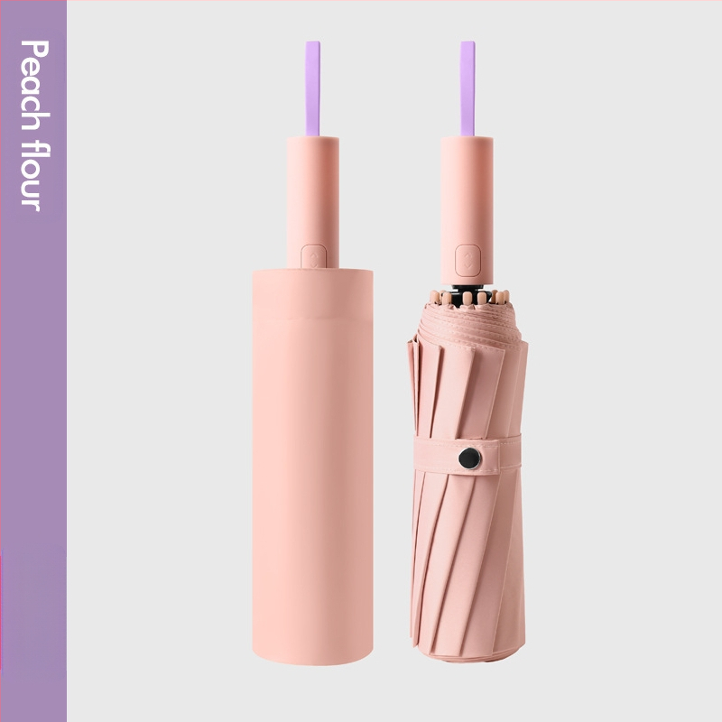 Ομπρέλα ήλίου με 12 οστά, αυτόματη αναδίπλωση, ύφασμα 210t, UPF 50+, τριπλή πτυχή, ράβδοι από ίνες