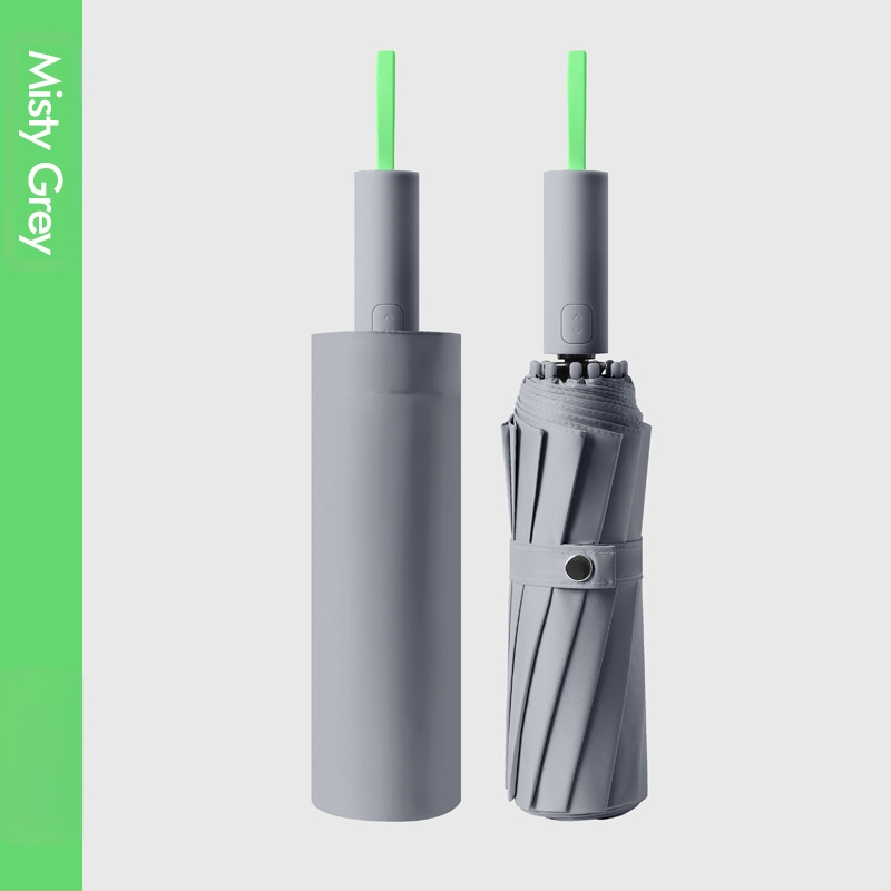 Ομπρέλα ήλίου με 12 οστά, αυτόματη αναδίπλωση, ύφασμα 210t, UPF 50+, τριπλή πτυχή, ράβδοι από ίνες