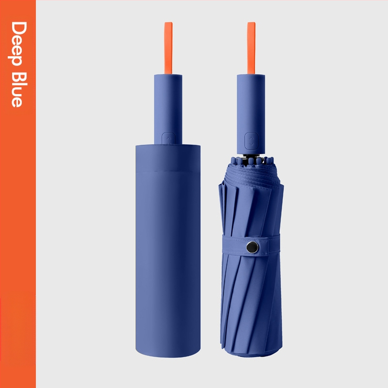 Ομπρέλα ήλίου με 12 οστά, αυτόματη αναδίπλωση, ύφασμα 210t, UPF 50+, τριπλή πτυχή, ράβδοι από ίνες