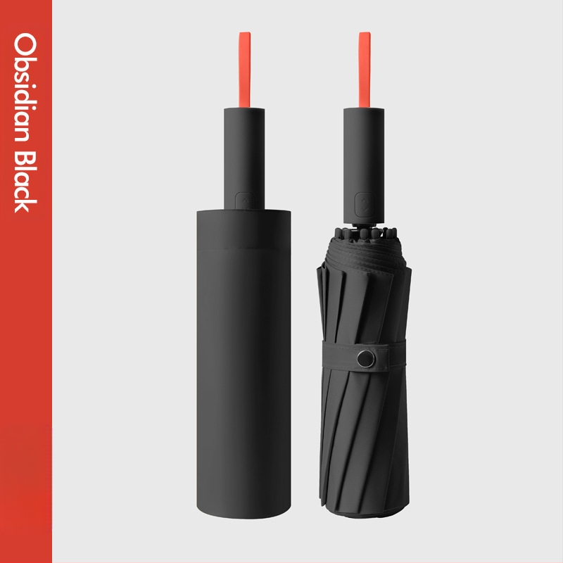 Ομπρέλα ήλίου με 12 οστά, αυτόματη αναδίπλωση, ύφασμα 210t, UPF 50+, τριπλή πτυχή, ράβδοι από ίνες