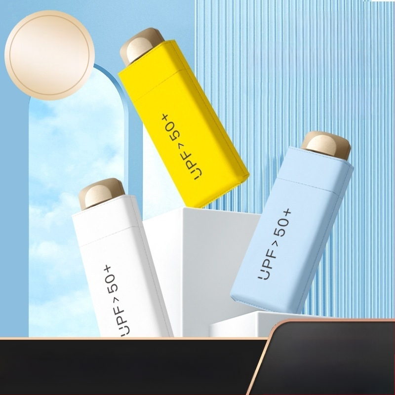 Πενταπλό αλουμινένιο ομπρέλα ήλιου με UV προστασία UPF 50+, εξαιρετικά ελαφριά 0,22 kg, κατασκευή με 6 βέργες, χειροκίνητο άνοιγμα, δυνατότητα προσαρμοσμένου λογότυπου