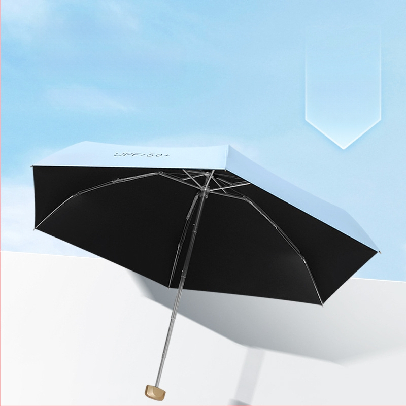 Πενταπλό αλουμινένιο ομπρέλα ήλιου με UV προστασία UPF 50+, εξαιρετικά ελαφριά 0,22 kg, κατασκευή με 6 βέργες, χειροκίνητο άνοιγμα, δυνατότητα προσαρμοσμένου λογότυπου