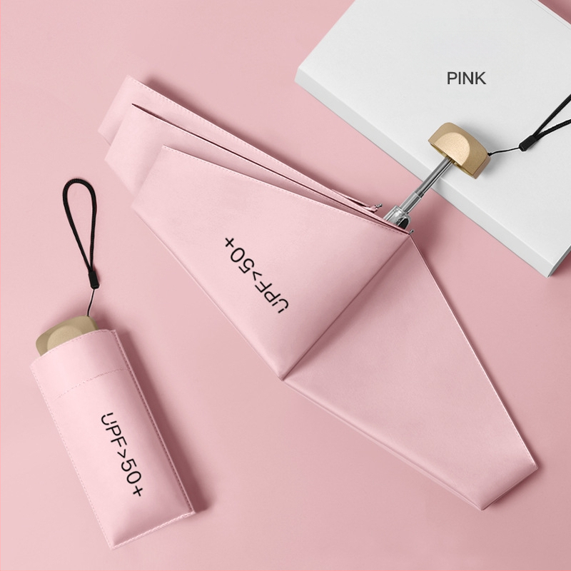 Πενταπλό αλουμινένιο ομπρέλα ήλιου με UV προστασία UPF 50+, εξαιρετικά ελαφριά 0,22 kg, κατασκευή με 6 βέργες, χειροκίνητο άνοιγμα, δυνατότητα προσαρμοσμένου λογότυπου