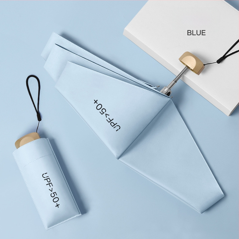 Πενταπλό αλουμινένιο ομπρέλα ήλιου με UV προστασία UPF 50+, εξαιρετικά ελαφριά 0,22 kg, κατασκευή με 6 βέργες, χειροκίνητο άνοιγμα, δυνατότητα προσαρμοσμένου λογότυπου