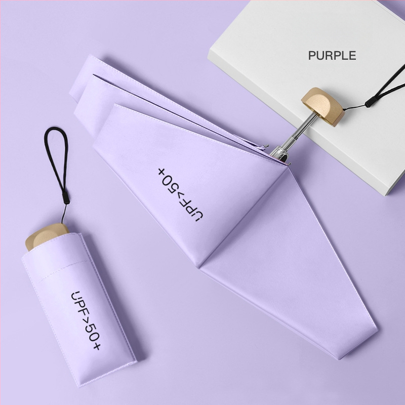 Πενταπλό αλουμινένιο ομπρέλα ήλιου με UV προστασία UPF 50+, εξαιρετικά ελαφριά 0,22 kg, κατασκευή με 6 βέργες, χειροκίνητο άνοιγμα, δυνατότητα προσαρμοσμένου λογότυπου