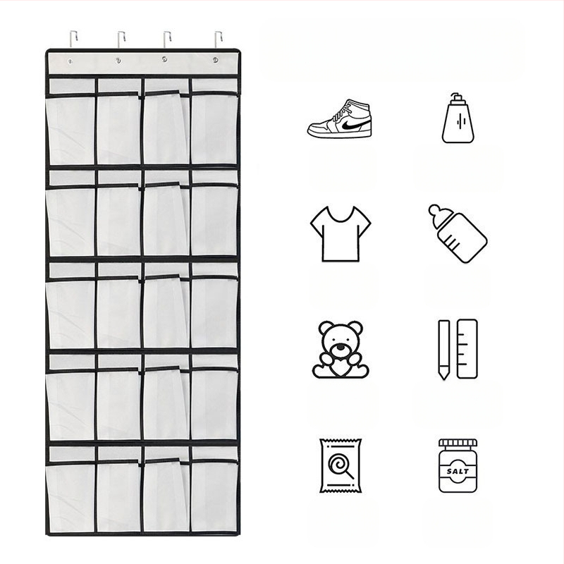 24 διαμερισμάτων κρεμαστός οργανωτής αποθήκευσης από μη υφασμένο ύφασμα; κατάλληλος για υπνοδωμάτιο, πολυχρηστικός για εσώρουχα, καλλυντικά και φάρμακα