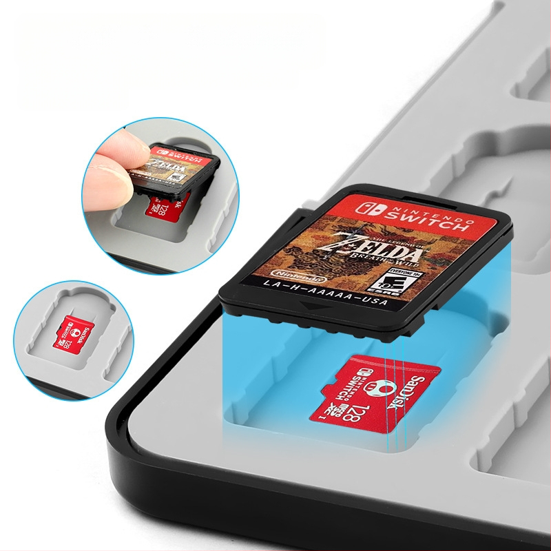 Cutie de stocare a cardurilor de joc Nintendo Switch 2 – magnetică, ABS + gel de silice, 64 32-in-1, compatibilă Switch 2/OLED/Switch/Lite, dimensiuni 17.5×13.5×2.4 cm, greutate 360 g