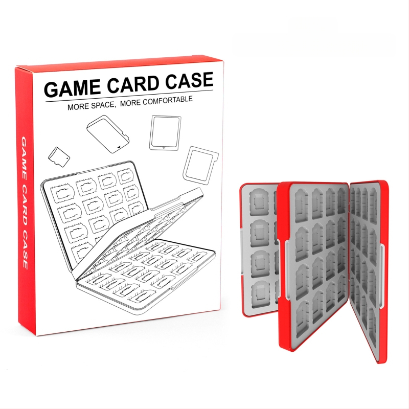 Cutie de stocare a cardurilor de joc Nintendo Switch 2 – magnetică, ABS + gel de silice, 64 32-in-1, compatibilă Switch 2/OLED/Switch/Lite, dimensiuni 17.5×13.5×2.4 cm, greutate 360 g