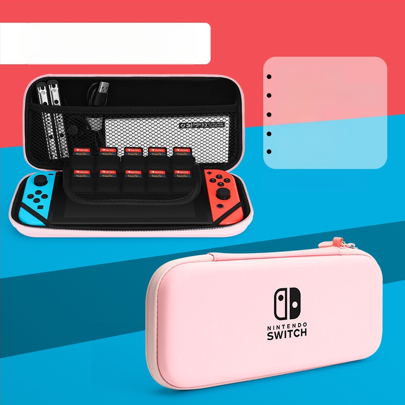 Θήκη αποθήκευσης για Nintendo Switch OLED με σκληρό περίβλημα, EVA+PU υλικό, ραφή, σχέδιο καρτούν με gradient, συμβατή με Switch OLED