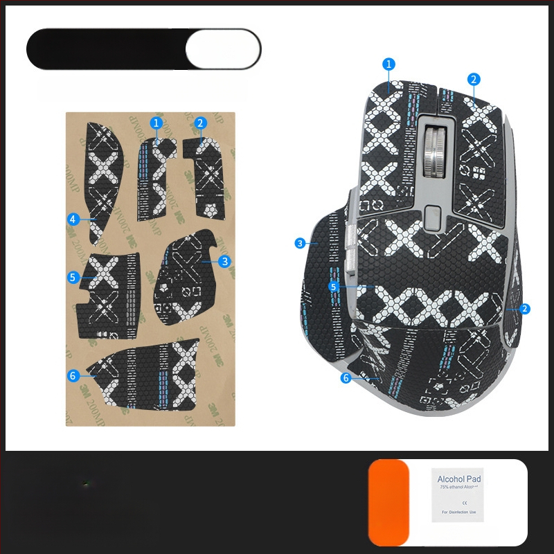 MX Master3s подложка за мишка – антиплъзгаща се, абсорбираща пот, износоустойчива, корозионоустойчива (Съвместим с Logitech MX Master3s)