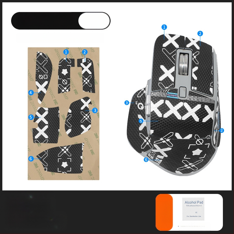 MX Master3s подложка за мишка – антиплъзгаща се, абсорбираща пот, износоустойчива, корозионоустойчива (Съвместим с Logitech MX Master3s)