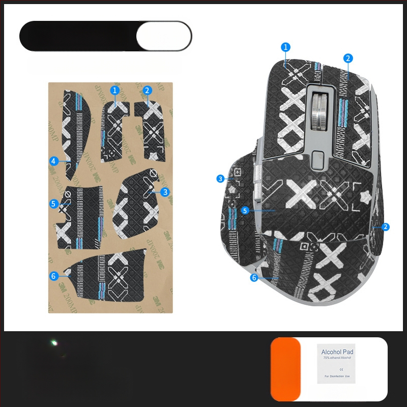 MX Master3s подложка за мишка – антиплъзгаща се, абсорбираща пот, износоустойчива, корозионоустойчива (Съвместим с Logitech MX Master3s)