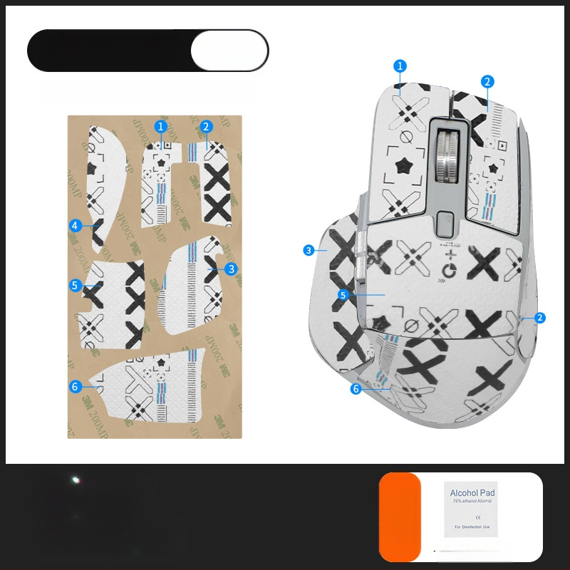 MX Master3s подложка за мишка – антиплъзгаща се, абсорбираща пот, износоустойчива, корозионоустойчива (Съвместим с Logitech MX Master3s)