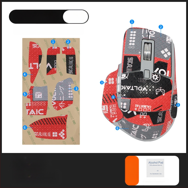 MX Master3s подложка за мишка – антиплъзгаща се, абсорбираща пот, износоустойчива, корозионоустойчива (Съвместим с Logitech MX Master3s)