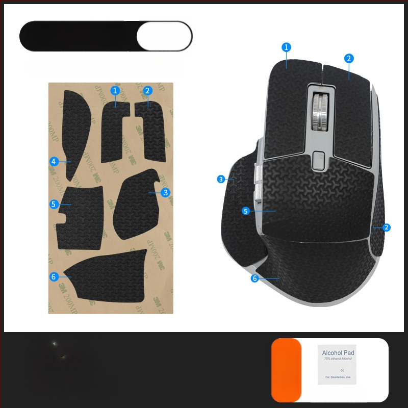 MX Master3s подложка за мишка – антиплъзгаща се, абсорбираща пот, износоустойчива, корозионоустойчива (Съвместим с Logitech MX Master3s)