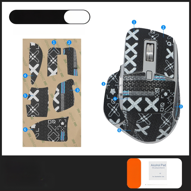 MX Master3s подложка за мишка – антиплъзгаща се, абсорбираща пот, износоустойчива, корозионоустойчива (Съвместим с Logitech MX Master3s)