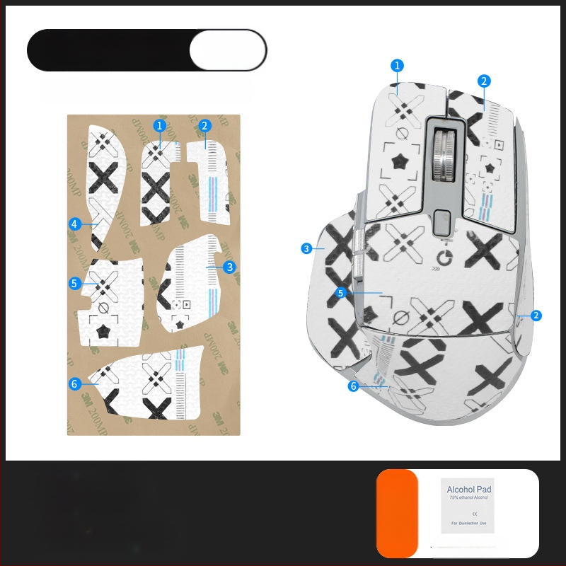 MX Master3s подложка за мишка – антиплъзгаща се, абсорбираща пот, износоустойчива, корозионоустойчива (Съвместим с Logitech MX Master3s)