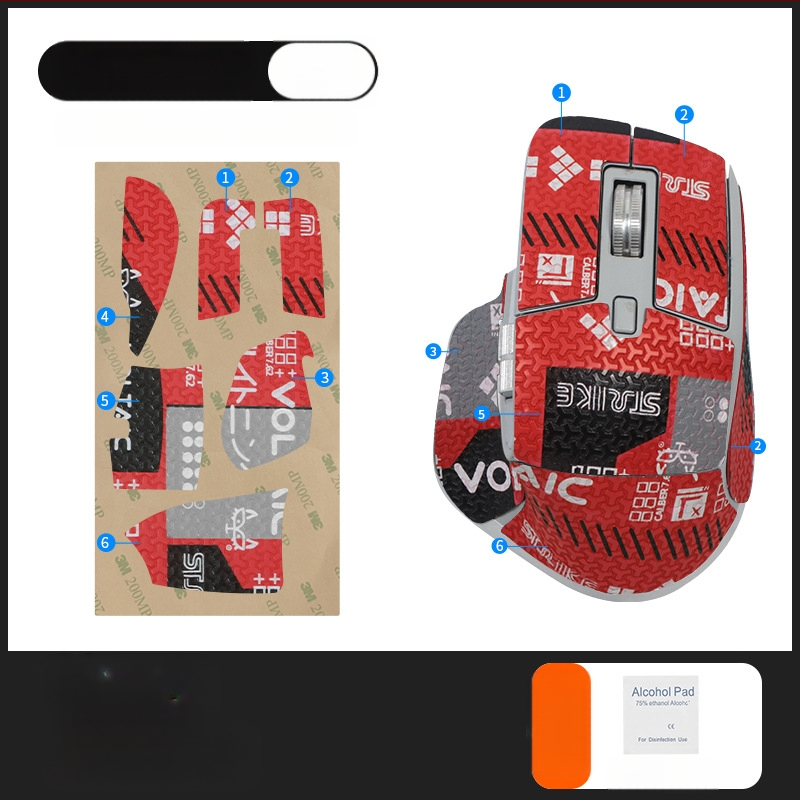 MX Master3s подложка за мишка – антиплъзгаща се, абсорбираща пот, износоустойчива, корозионоустойчива (Съвместим с Logitech MX Master3s)