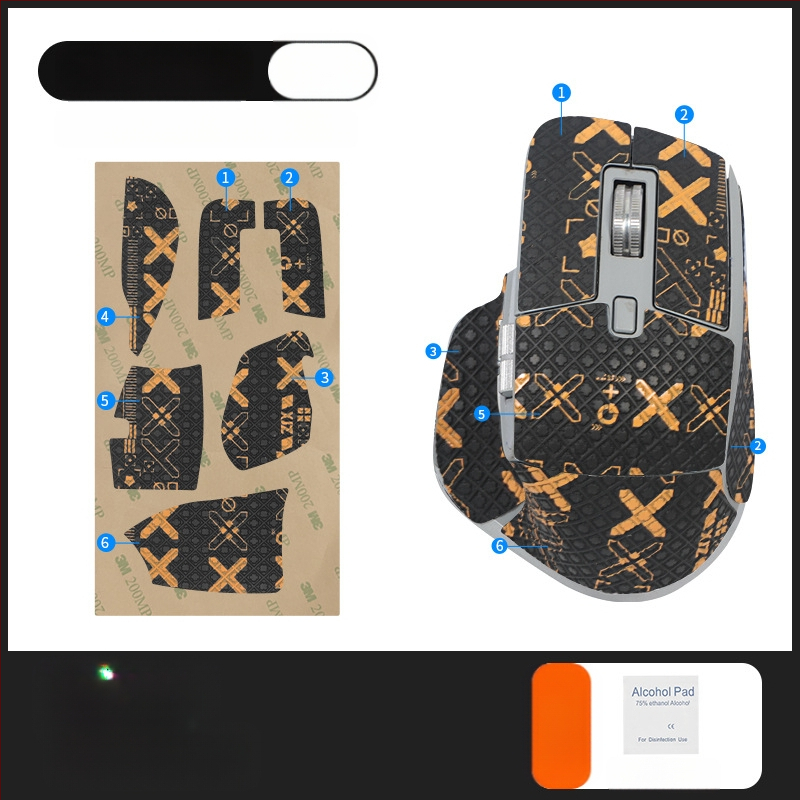 MX Master3s подложка за мишка – антиплъзгаща се, абсорбираща пот, износоустойчива, корозионоустойчива (Съвместим с Logitech MX Master3s)