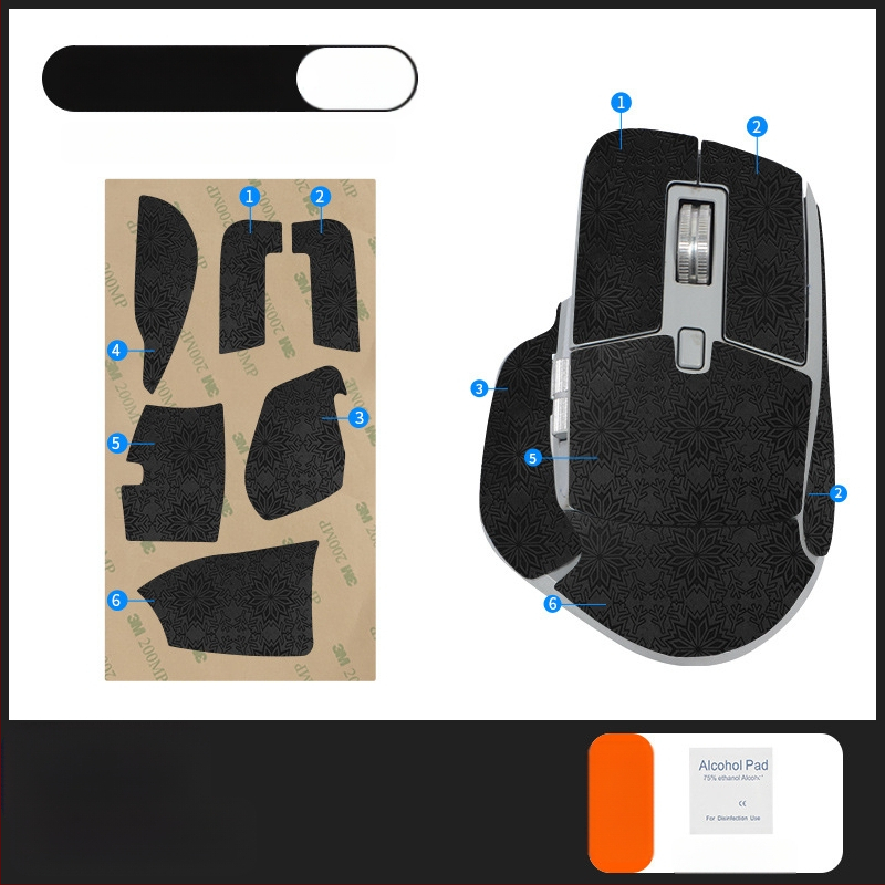 MX Master3s подложка за мишка – антиплъзгаща се, абсорбираща пот, износоустойчива, корозионоустойчива (Съвместим с Logitech MX Master3s)