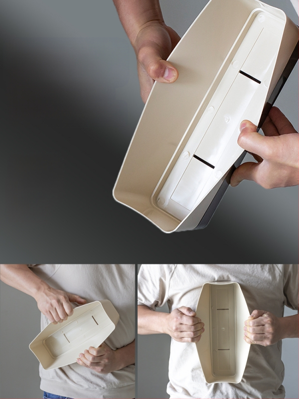 Ghiveci din plastic pentru grădinăritul de casă, stil minimalist, pentru podea