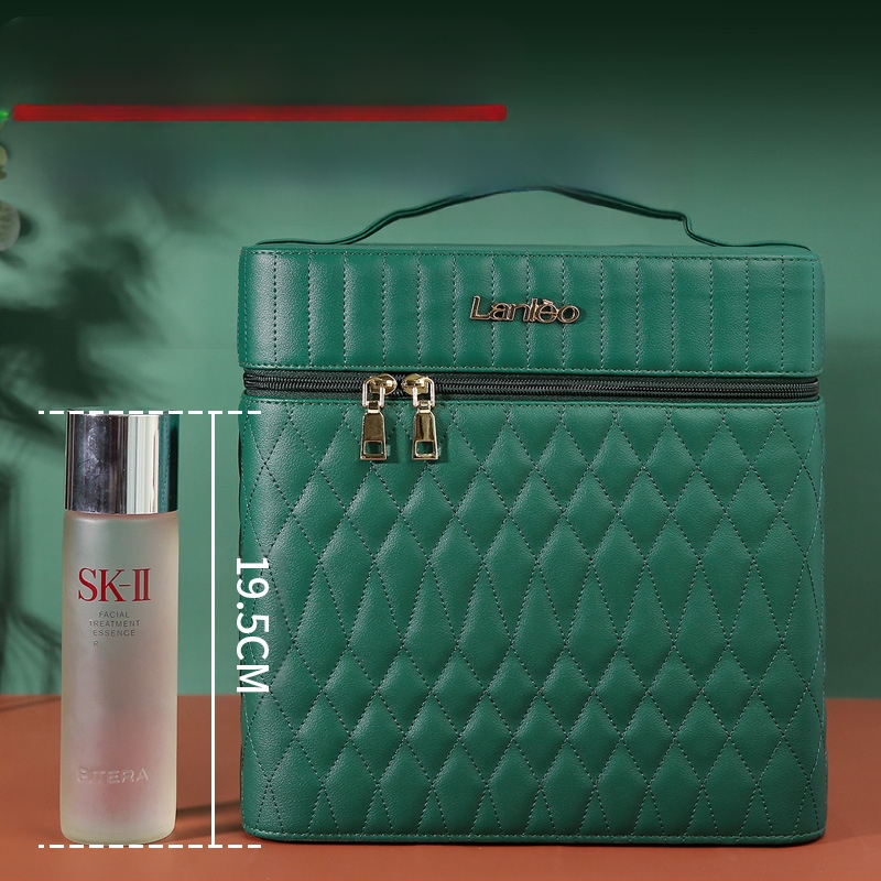 Kutija za šminku PVC-a s velikim kapacitetom, zatvarač, brava, vodootporna, težina 1,1 kg