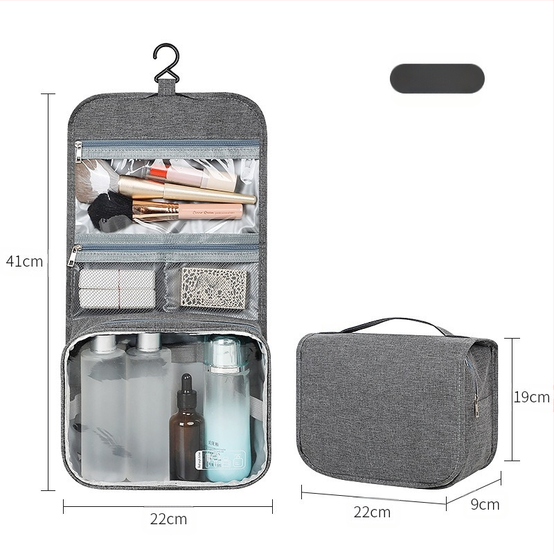 Geantă pentru toalete cu separare uscat-ud, portabilă, material Oxford, design simplu și modern, ideală pentru călătorii și deplasări de afaceri