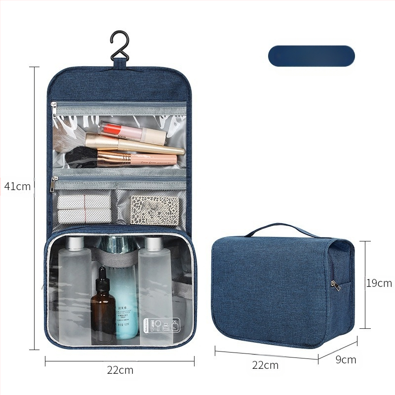 Geantă pentru toalete cu separare uscat-ud, portabilă, material Oxford, design simplu și modern, ideală pentru călătorii și deplasări de afaceri