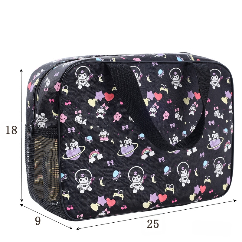 Dianzhi Pai Geantă de toaletă din PVC, stil desen animat – depozitare pentru cosmetice în timpul călătoriilor