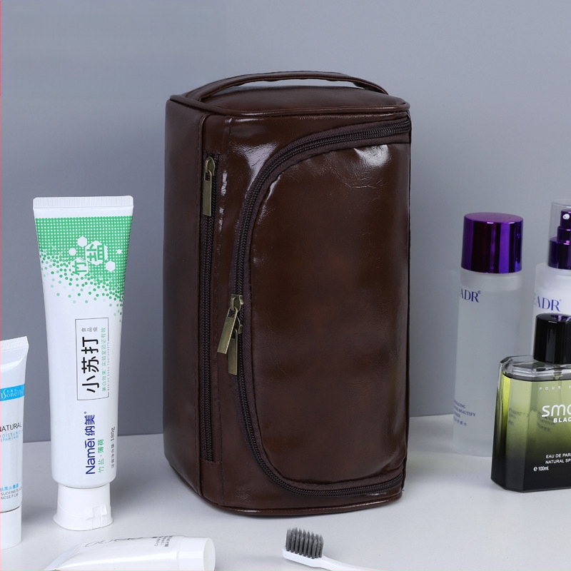 Geantă de toaletă din PU - piele pentru călătorii, multifuncțională, impermeabilă, cu capacitate mare