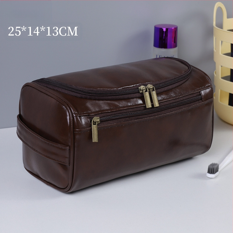 Geantă de toaletă din PU - piele pentru călătorii, multifuncțională, impermeabilă, cu capacitate mare