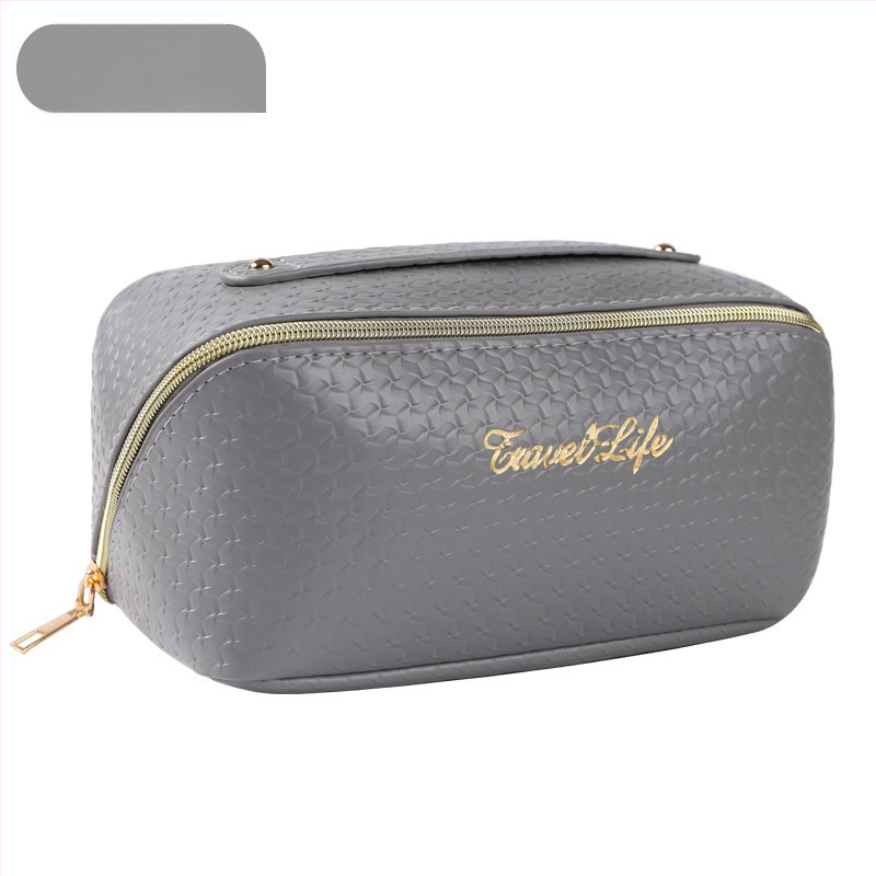 Geantă de toaletă din PU - piele pentru călătorii, multifuncțională, impermeabilă, cu capacitate mare