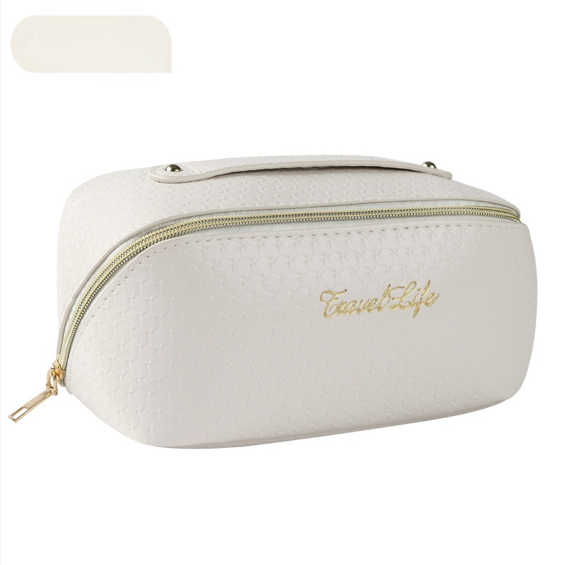 Geantă de toaletă din PU - piele pentru călătorii, multifuncțională, impermeabilă, cu capacitate mare