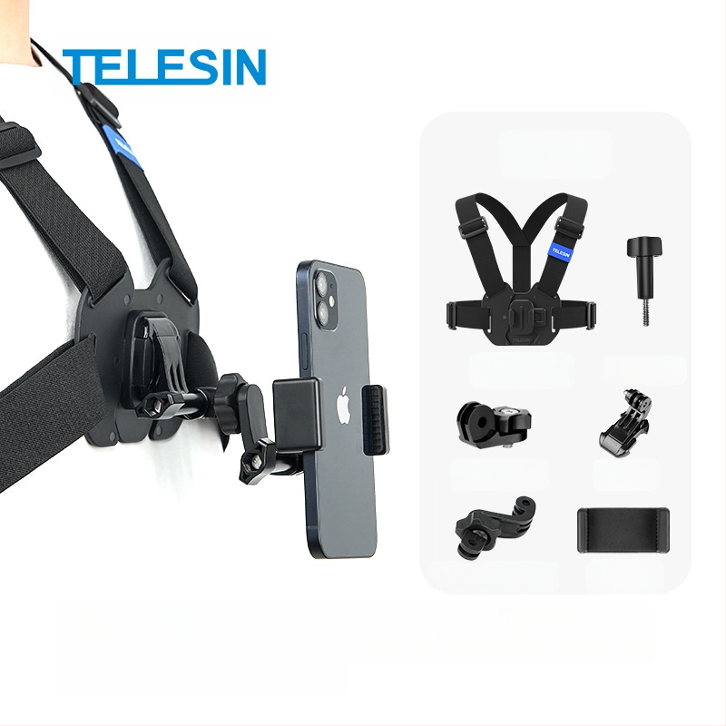 TELESIN εξάρτημα στήριξης κάμερας δράσης συμβατό με GoPro 12, Insta360 X3/X4 και DJI Action 5/4/3