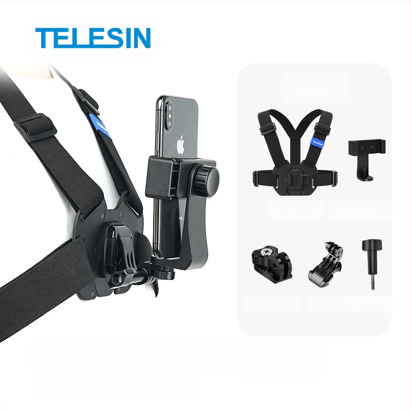 TELESIN εξάρτημα στήριξης κάμερας δράσης συμβατό με GoPro 12, Insta360 X3/X4 και DJI Action 5/4/3