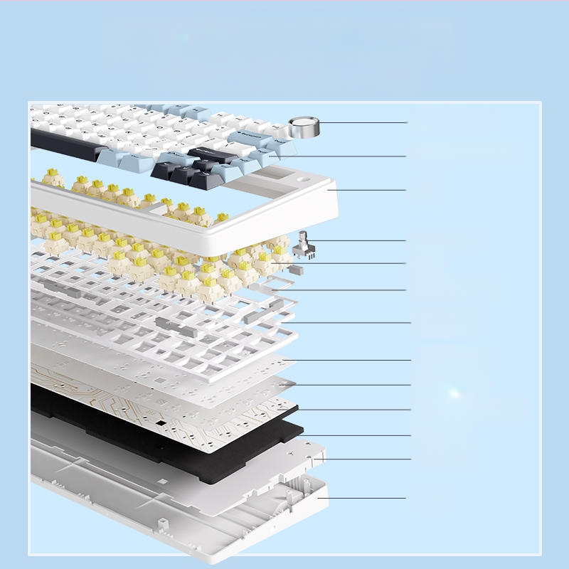 Wolf Spider F75 механична клавиатура - 75 клавиши, gasket конструкция, hot-swappable, RGB подсветка, три режима на свързаност