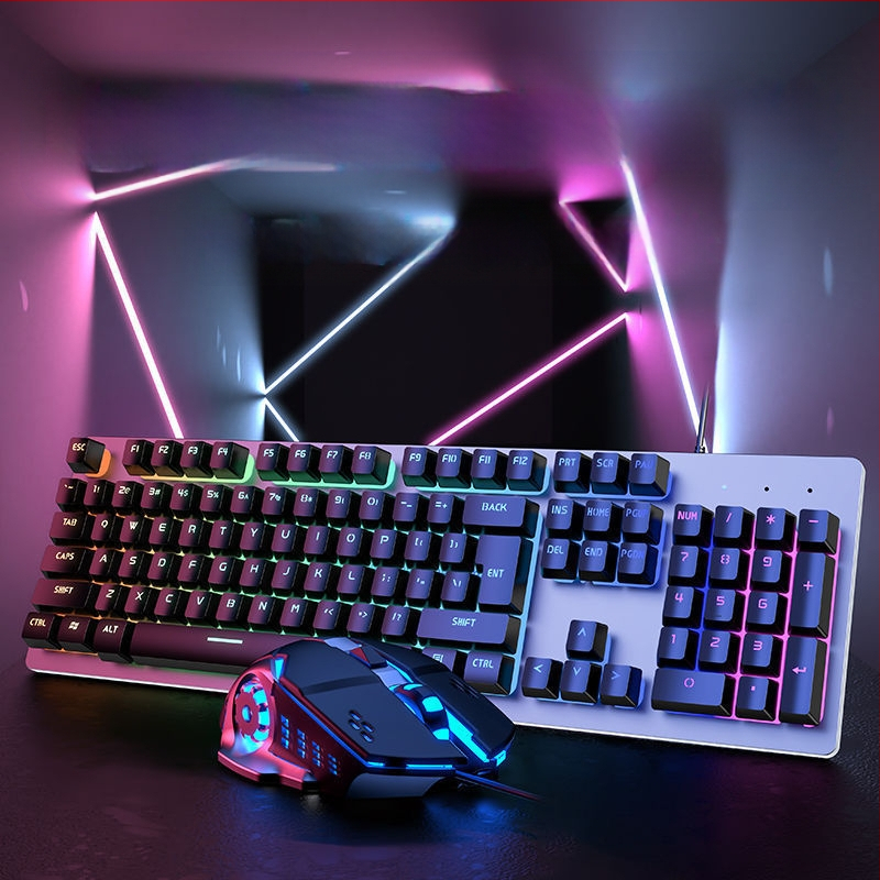 Forerunner GX300 σετ παιχνιδιών πληκτρολογίου και ποντικιού, ενσύρματο USB, οπτικό 1600dpi, φωτιζόμενο, εργονομικό