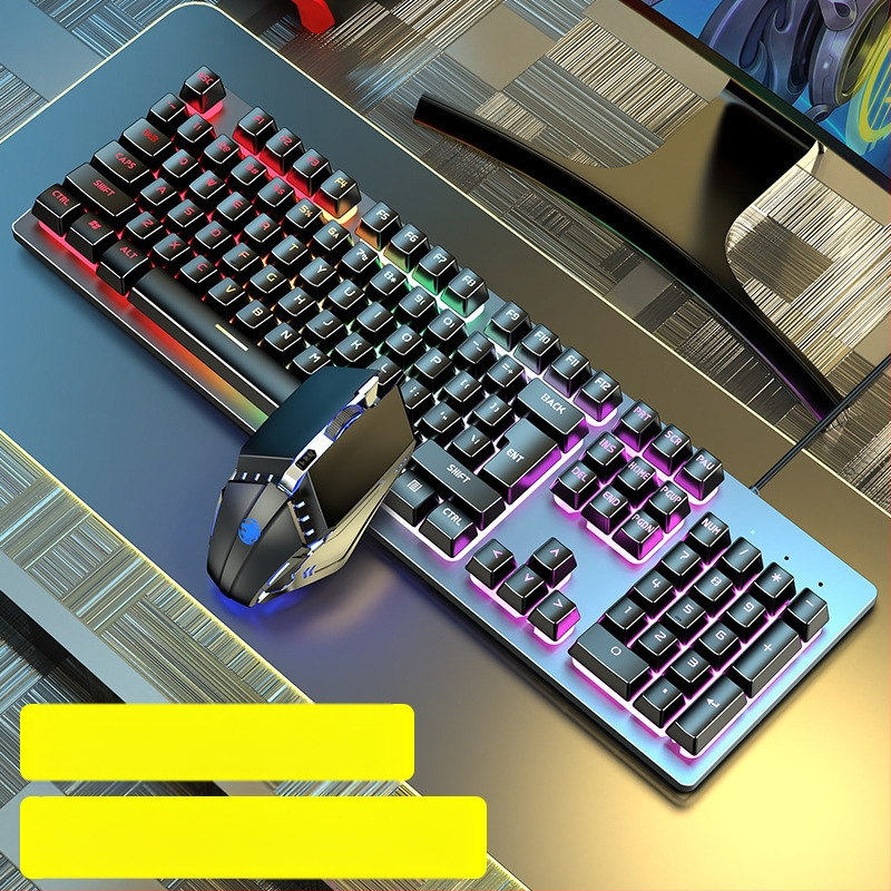 Forerunner GX300 σετ παιχνιδιών πληκτρολογίου και ποντικιού, ενσύρματο USB, οπτικό 1600dpi, φωτιζόμενο, εργονομικό