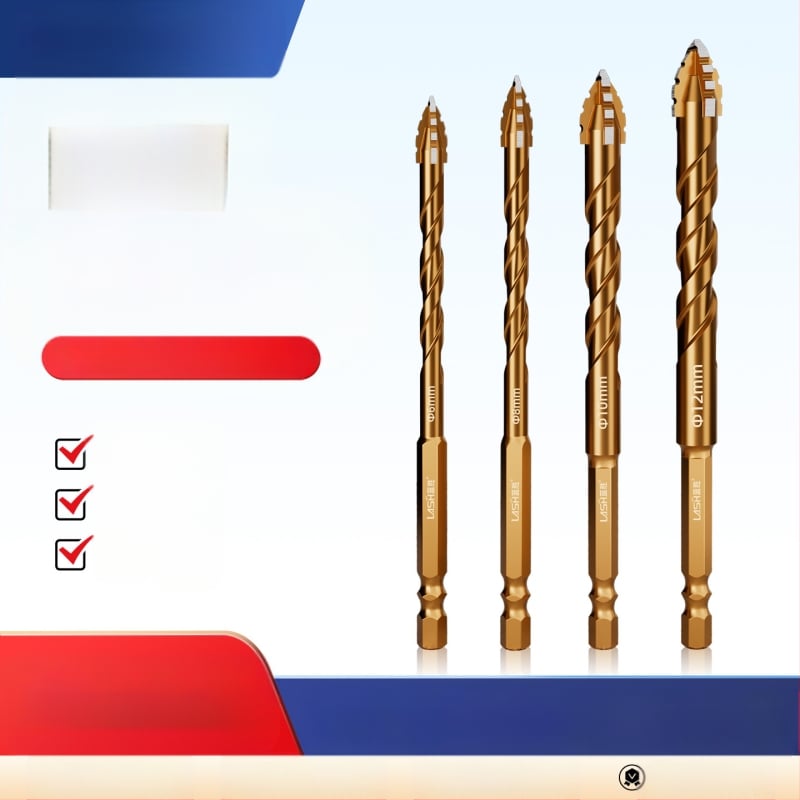 Четиризъбна назъбена ексцентрична глава за пробиване на керамични плочки и бетон – сухо пробиване, изключително твърда