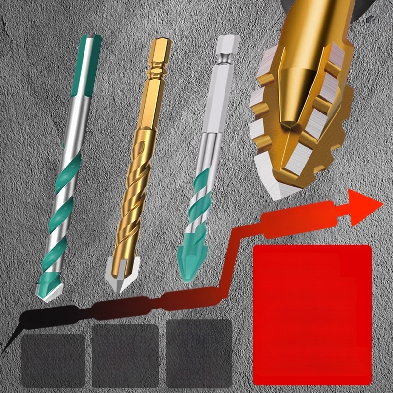 Четиризъбна назъбена ексцентрична глава за пробиване на керамични плочки и бетон – сухо пробиване, изключително твърда