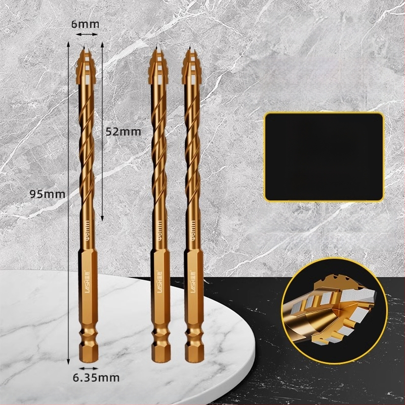 Четиризъбна назъбена ексцентрична глава за пробиване на керамични плочки и бетон – сухо пробиване, изключително твърда