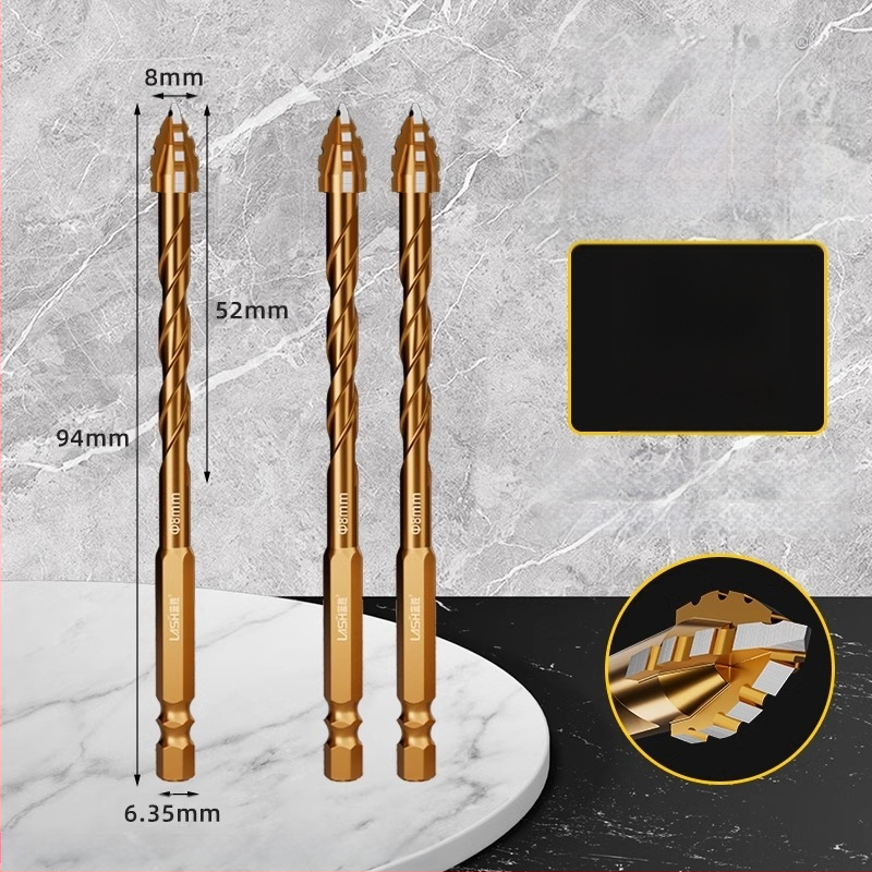 Четиризъбна назъбена ексцентрична глава за пробиване на керамични плочки и бетон – сухо пробиване, изключително твърда