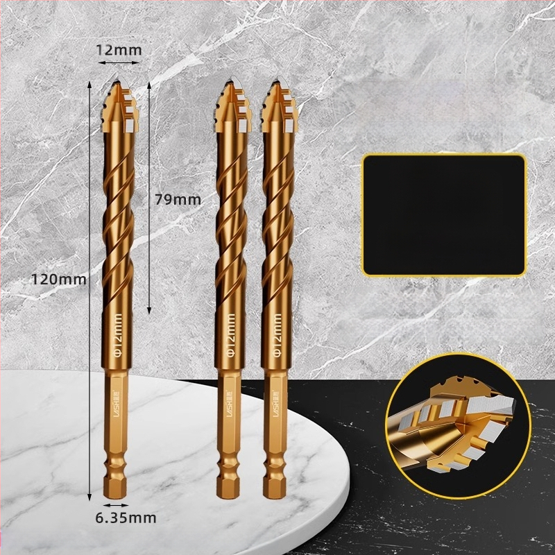 Четиризъбна назъбена ексцентрична глава за пробиване на керамични плочки и бетон – сухо пробиване, изключително твърда