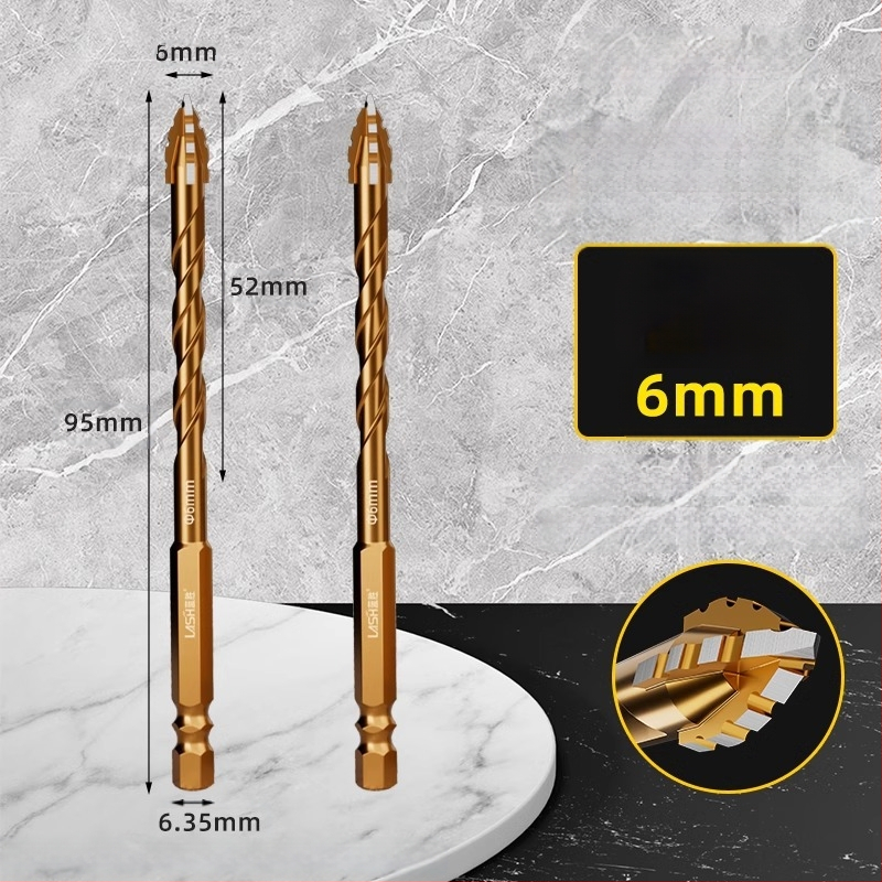 Четиризъбна назъбена ексцентрична глава за пробиване на керамични плочки и бетон – сухо пробиване, изключително твърда